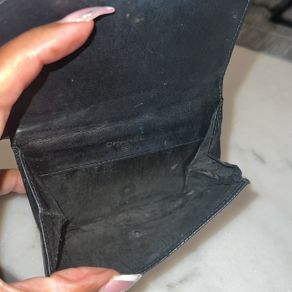 AUTHENTIC CHANEL CAVAIR LEATHER BIFOLD COMPACT WALLET BUNDLE - Picture 11 of 14